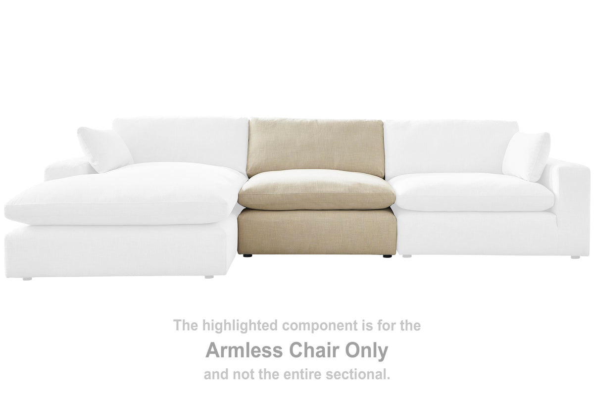 Elyza Armless Chair Chenille