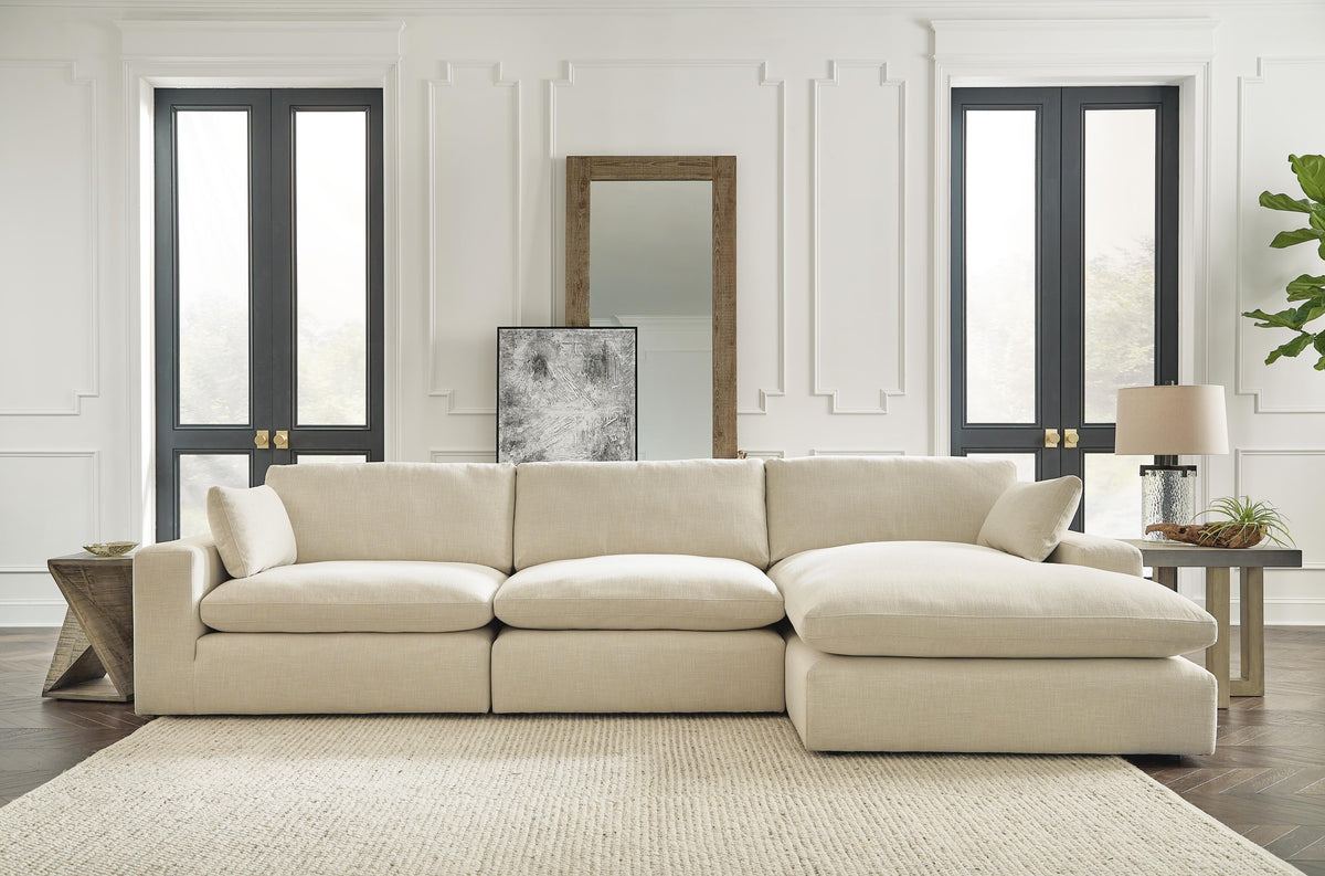 Elyza 3-Piece Sectional with Chaise Chenille