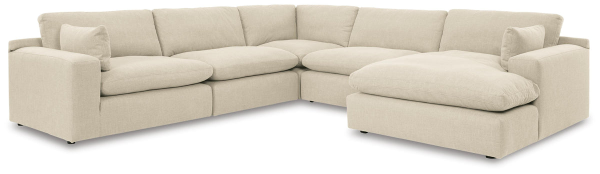 Elyza 5-Piece Sectional with Chaise Chenille