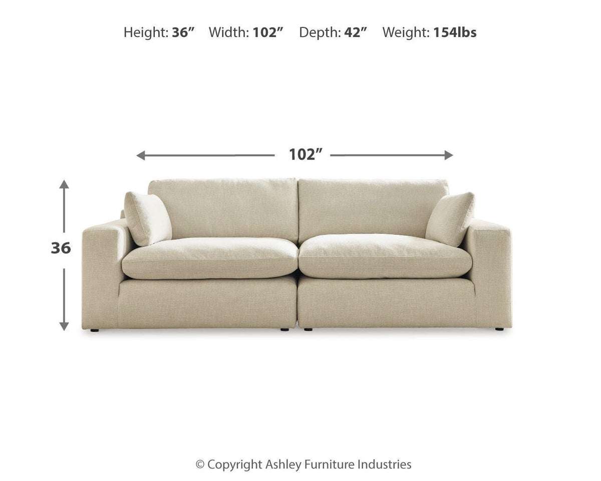 Elyza 2-Piece Sectional Loveseat Chenille