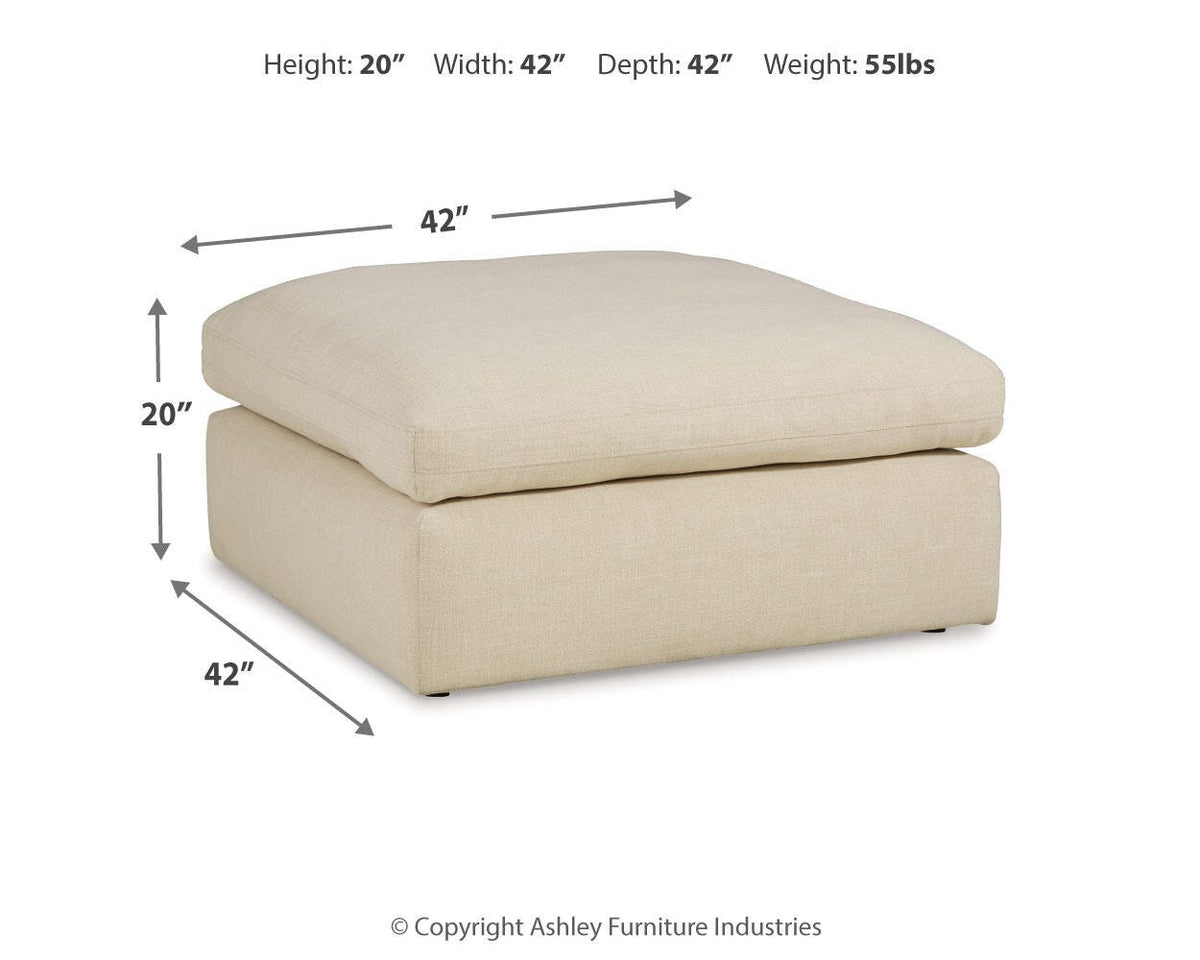 Elyza Oversized Accent Ottoman Chenille