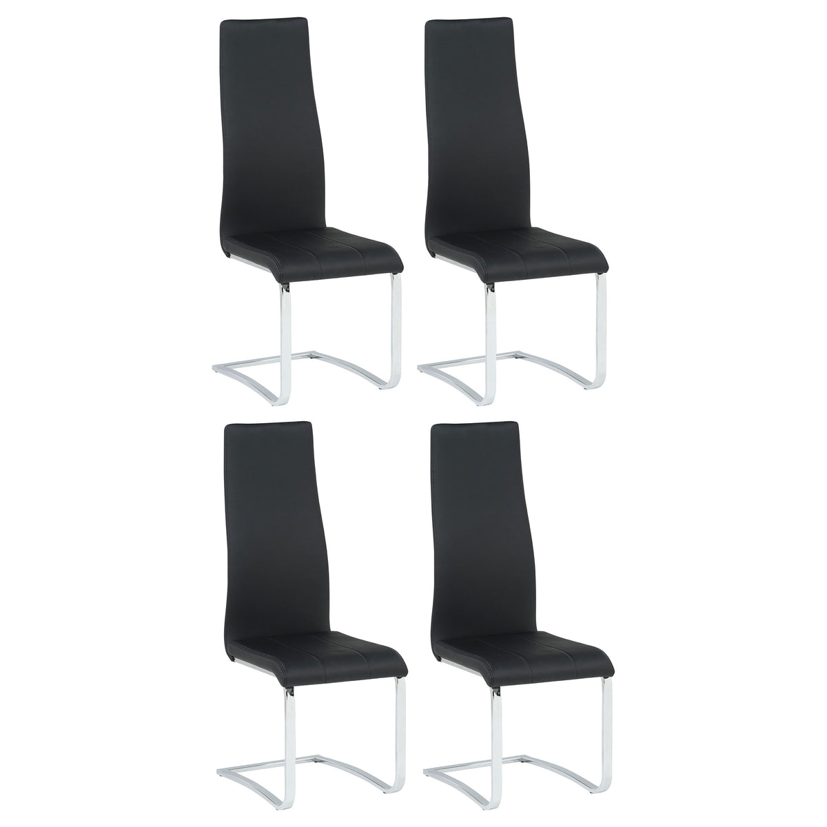 Montclair Upholstered Dining Side Chair (Set of 4) - Black
