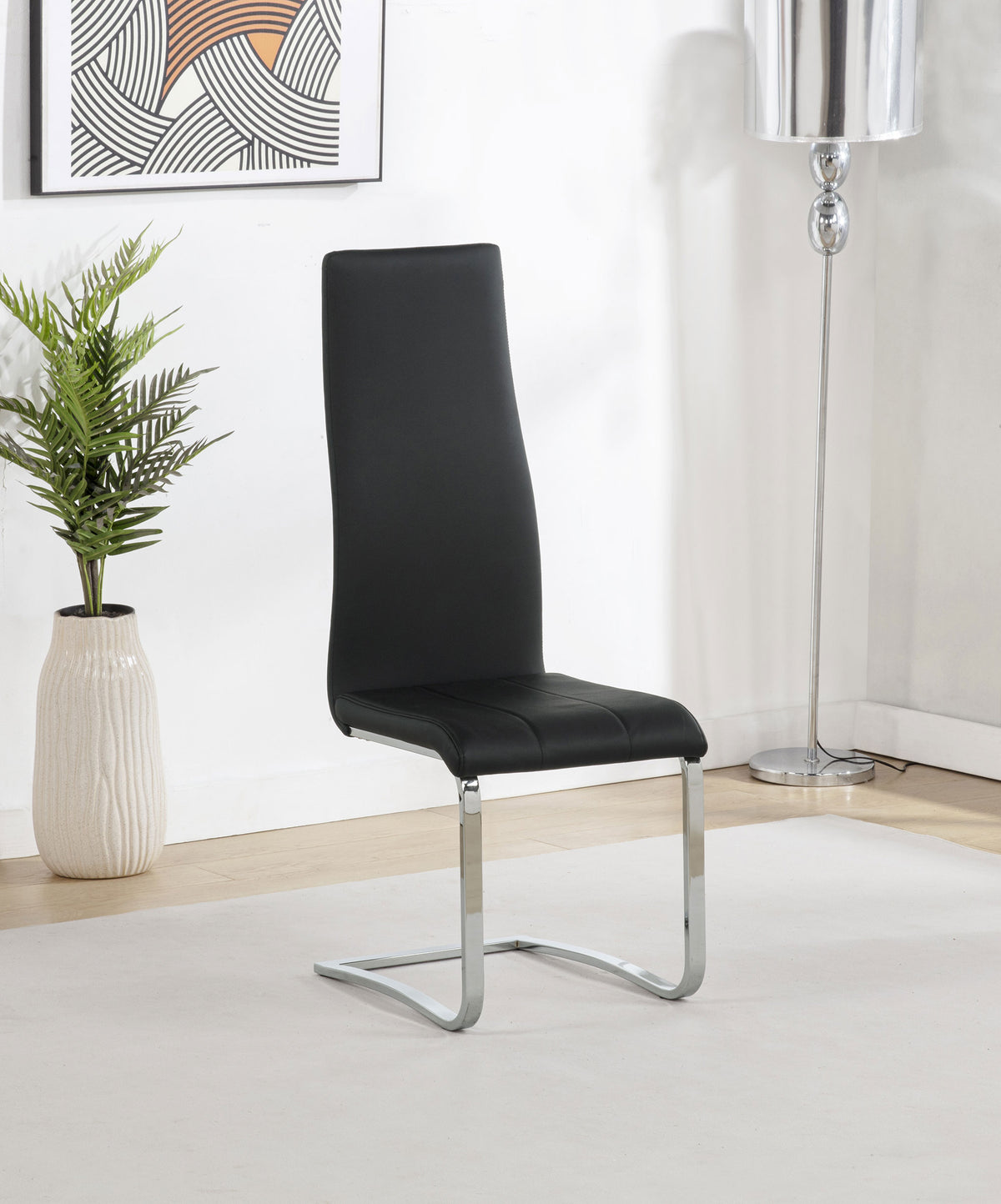 Montclair Upholstered Dining Side Chair (Set of 4) - Black