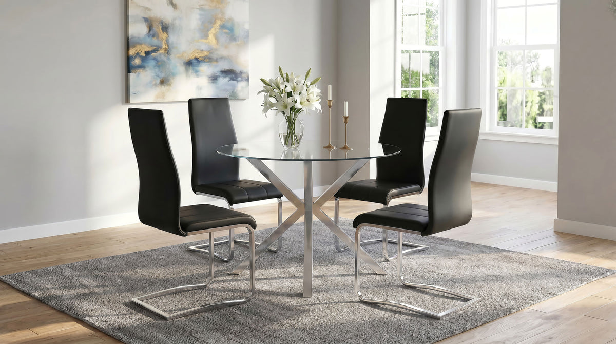 Montclair Upholstered Dining Side Chair (Set of 4) - Black