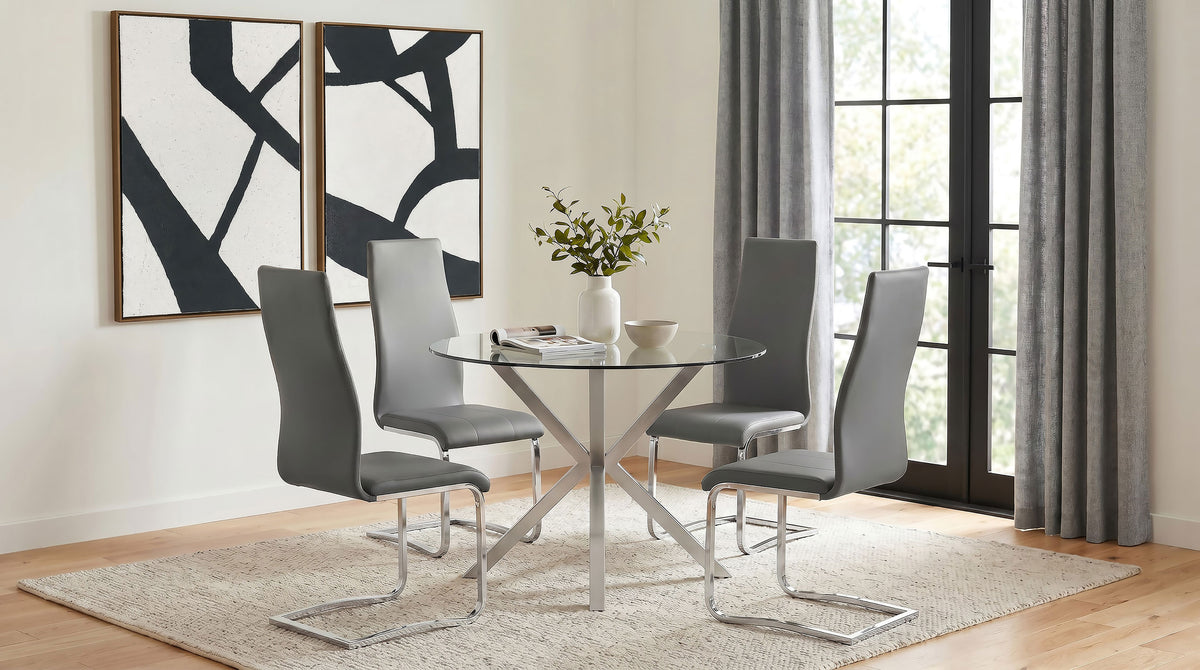 Montclair Upholstered Dining Side Chair (Set of 4) - Grey