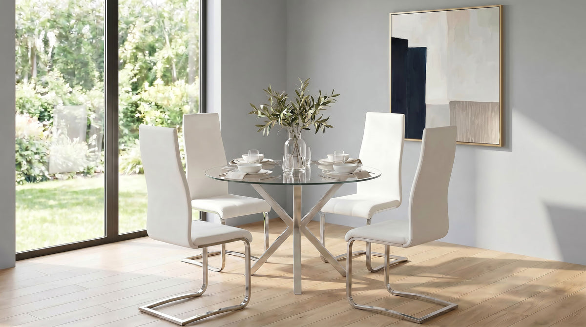 Montclair Upholstered Dining Side Chair (Set of 4) - White