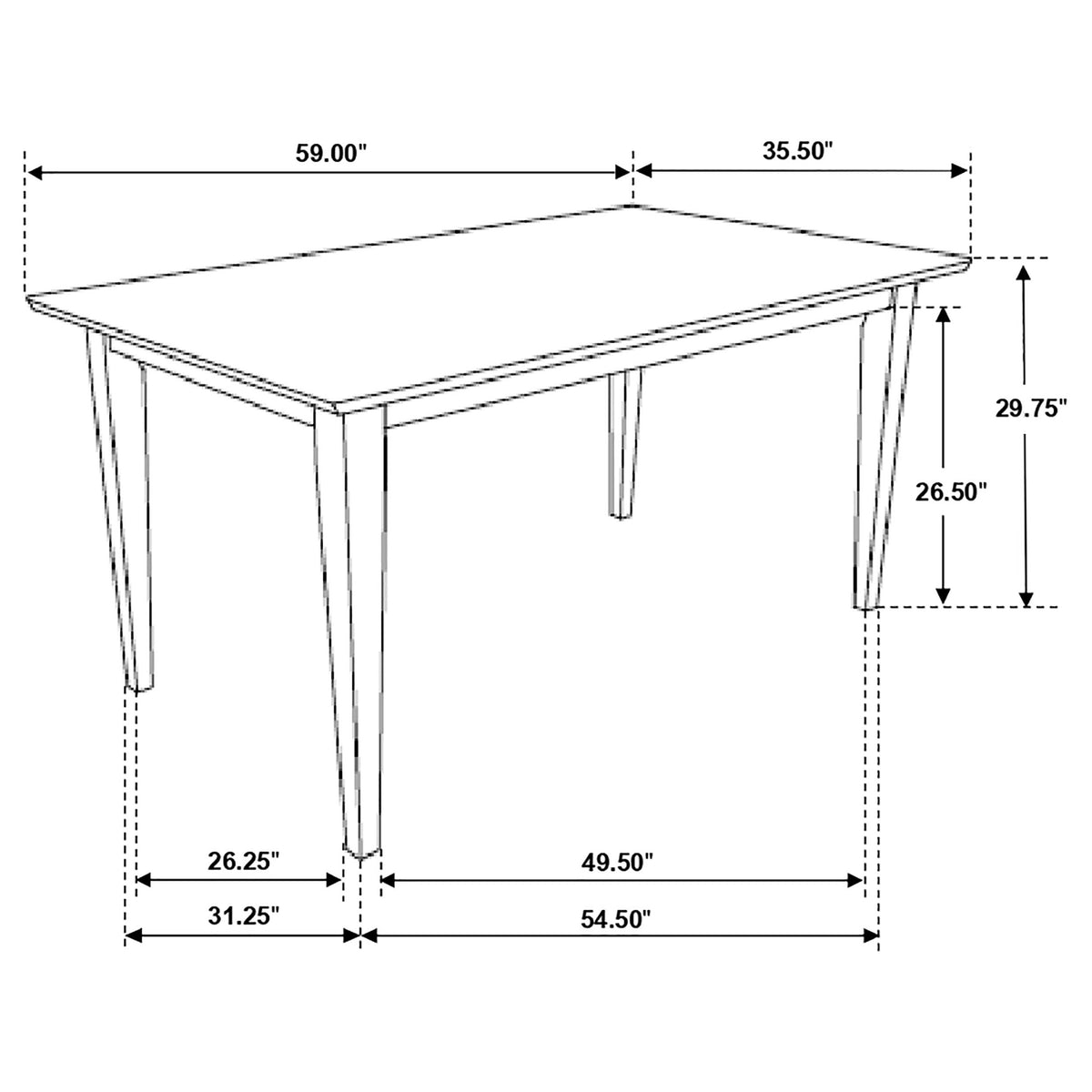Gabriel 5-Piece Lattice-Back Rectangular Dining Set Cappuccino