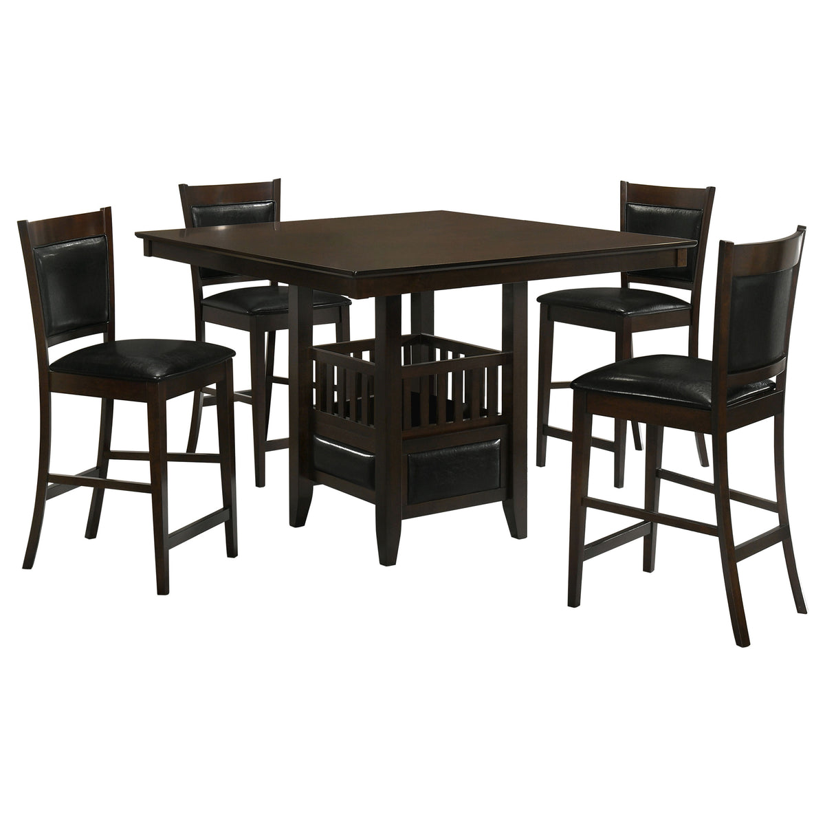 Jaden 5-piece Square Counter Height Dining Set Espresso