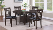 Lavon 5-piece Oval Extension Leaf Dining Set - Espresso