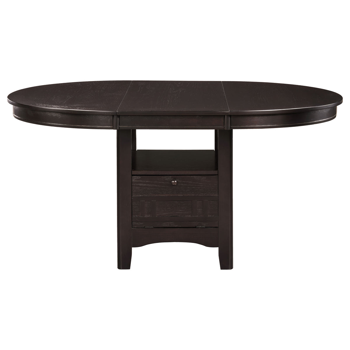 Lavon Oval 60-inch Wood Extension Leaf Dining Table - Espresso