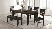 Dalila 6-piece Rectangular Dining Table Set Cappuccino