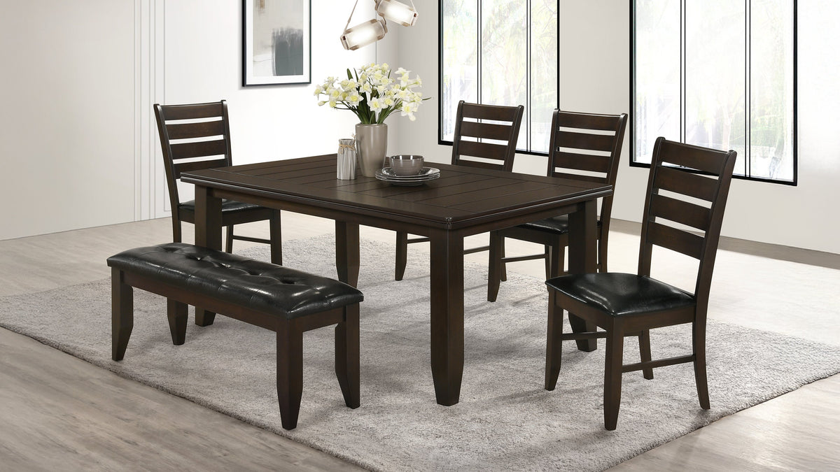 Dalila 6-piece Rectangular Dining Table Set Cappuccino