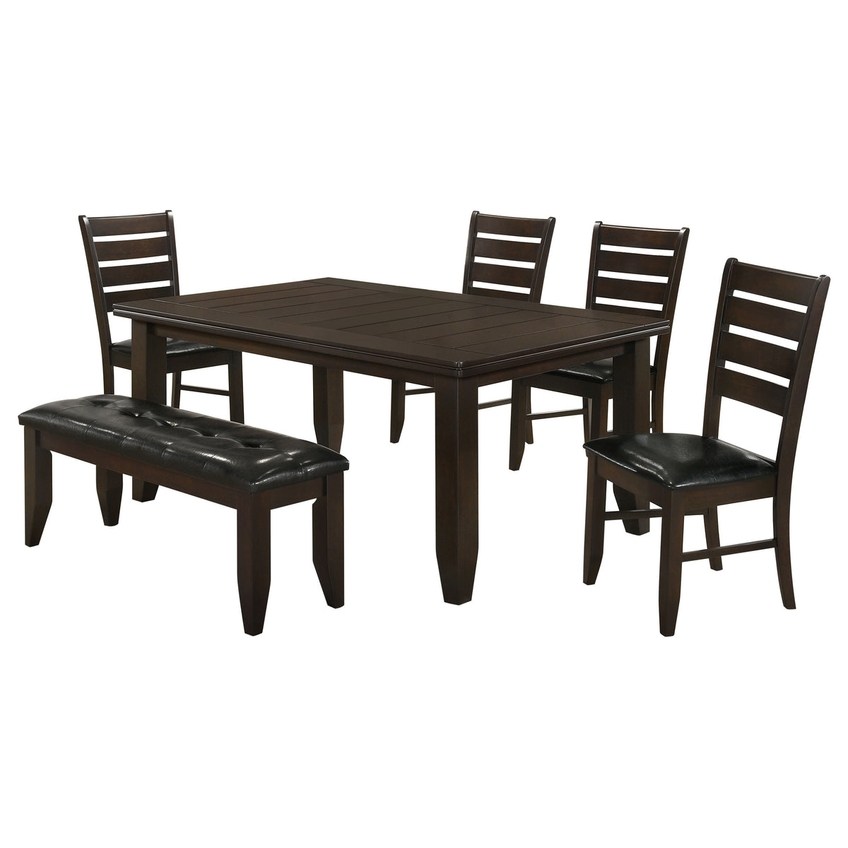 Dalila 6-piece Rectangular Dining Table Set Cappuccino