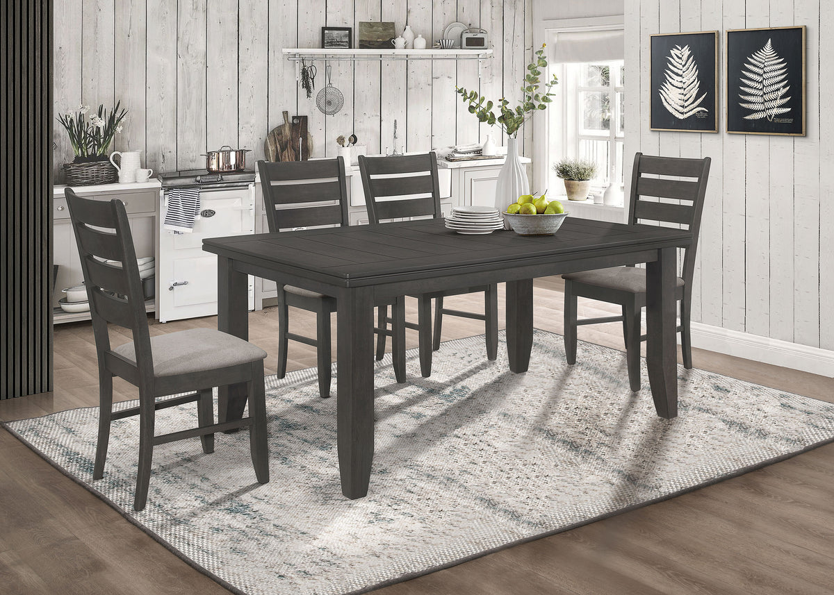 Dalila 5-piece Rectangular Dining Table Set - Grey