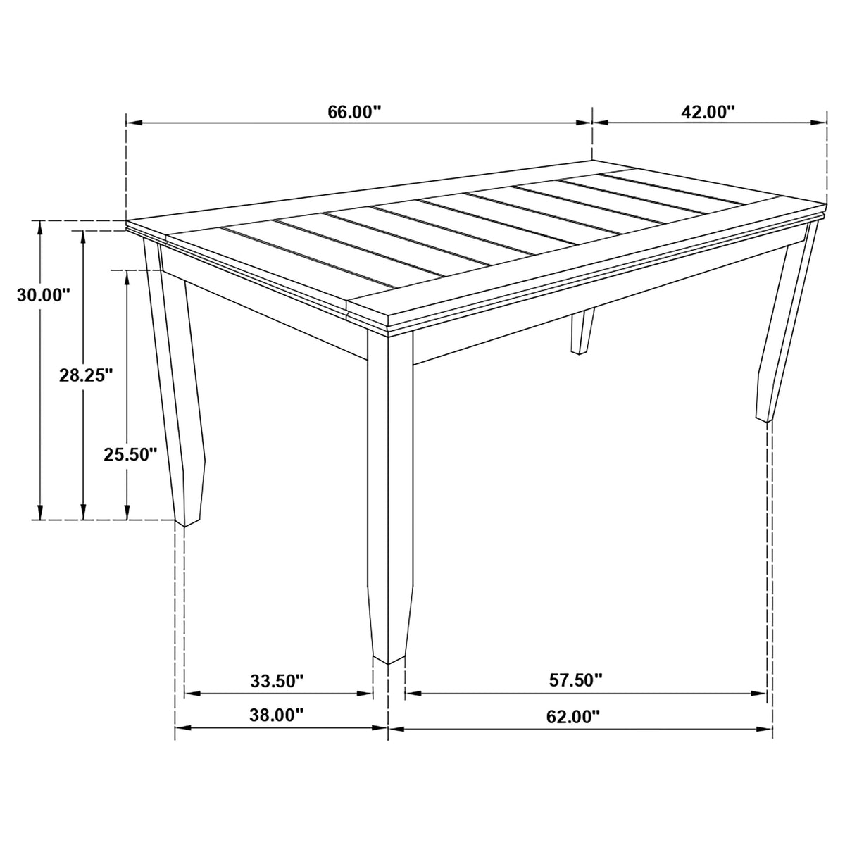 Dalila Rectangular 66-inch Wood Dining Table - Cappuccino
