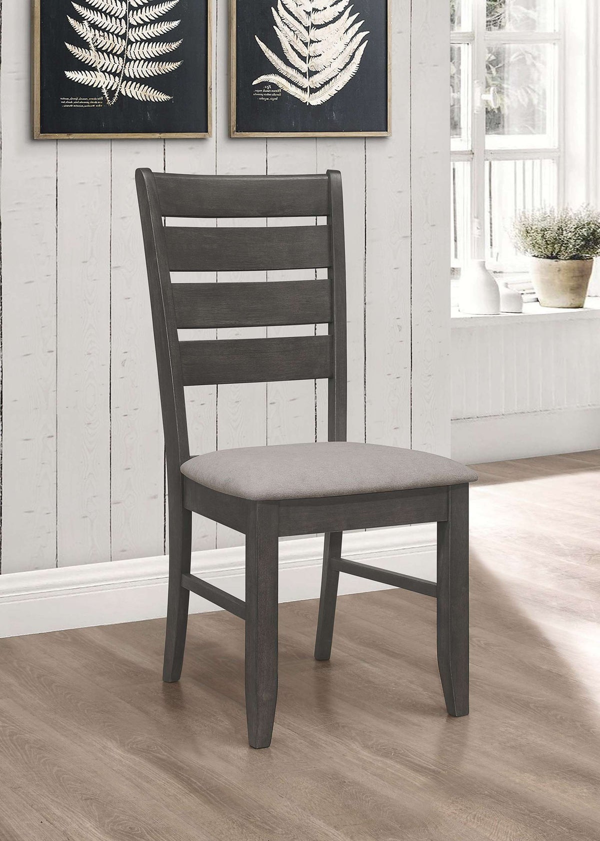 Dalila Wood Dining Side Chair (Set of 2) - Grey