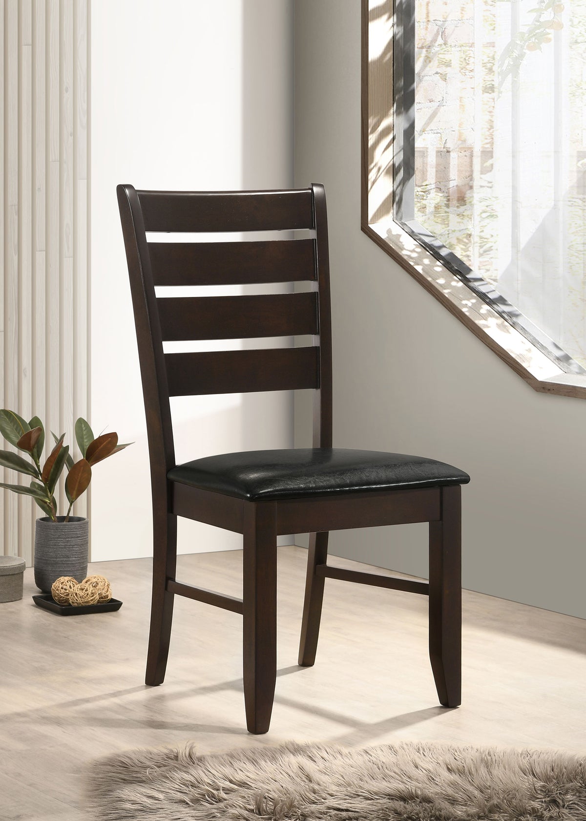 Dalila Wood Dining Side Chair (Set of 2) - Cappuccino