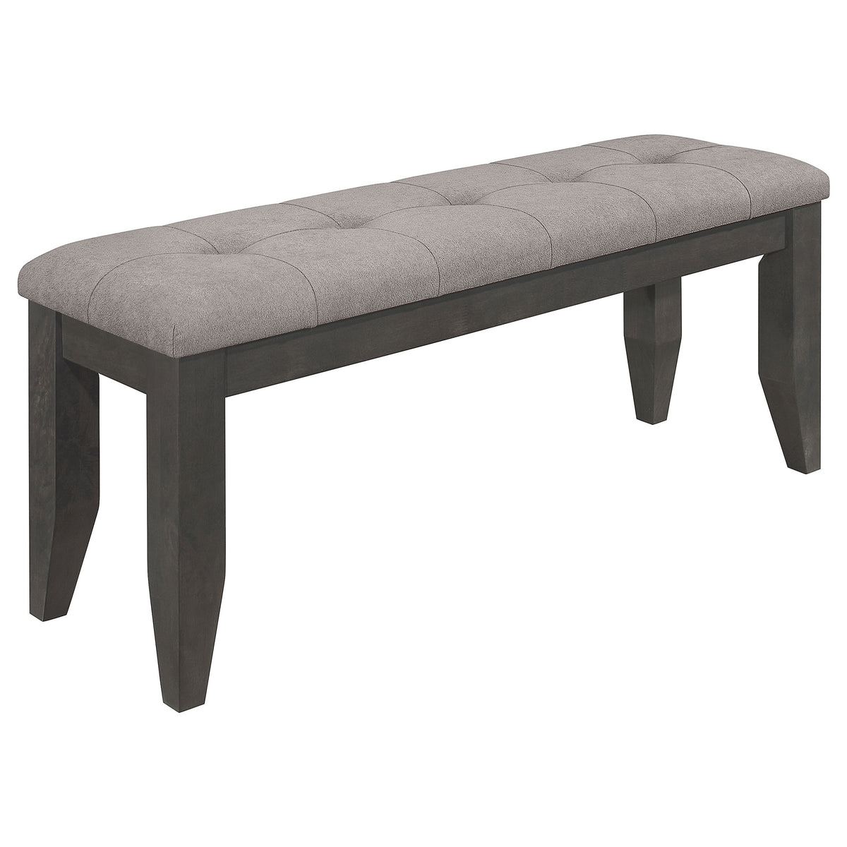 Dalila Upholstered Wood Dining Bench - Grey