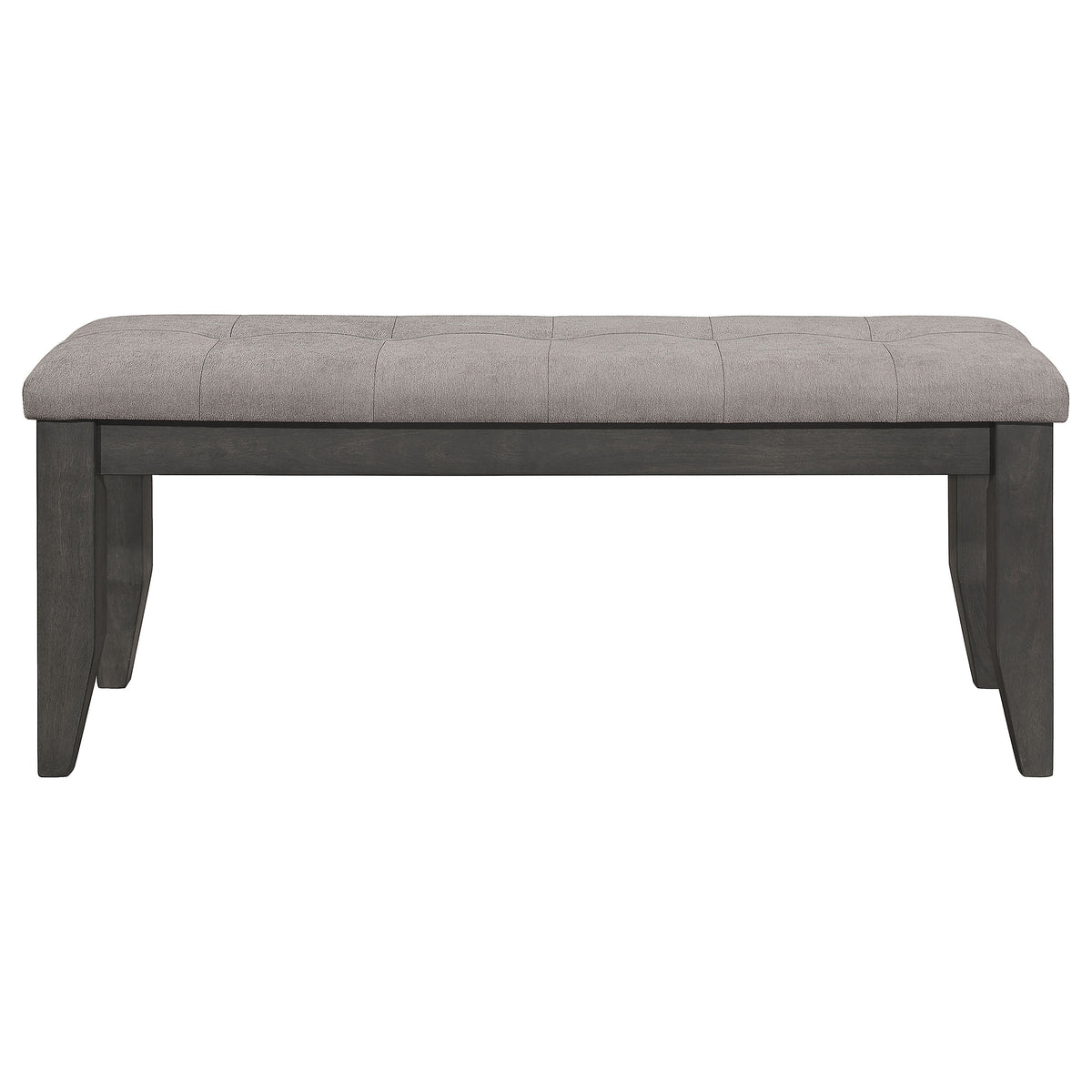 Dalila Upholstered Wood Dining Bench - Grey