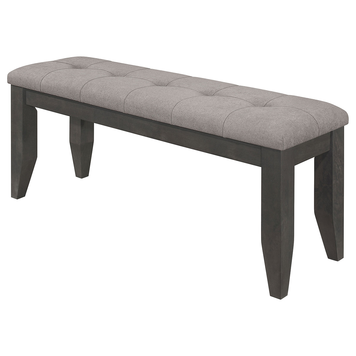 Dalila Upholstered Wood Dining Bench - Grey