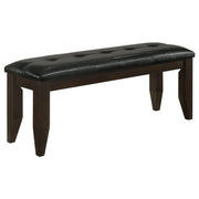 Dalila Upholstered Wood Dining Bench - Cappuccino