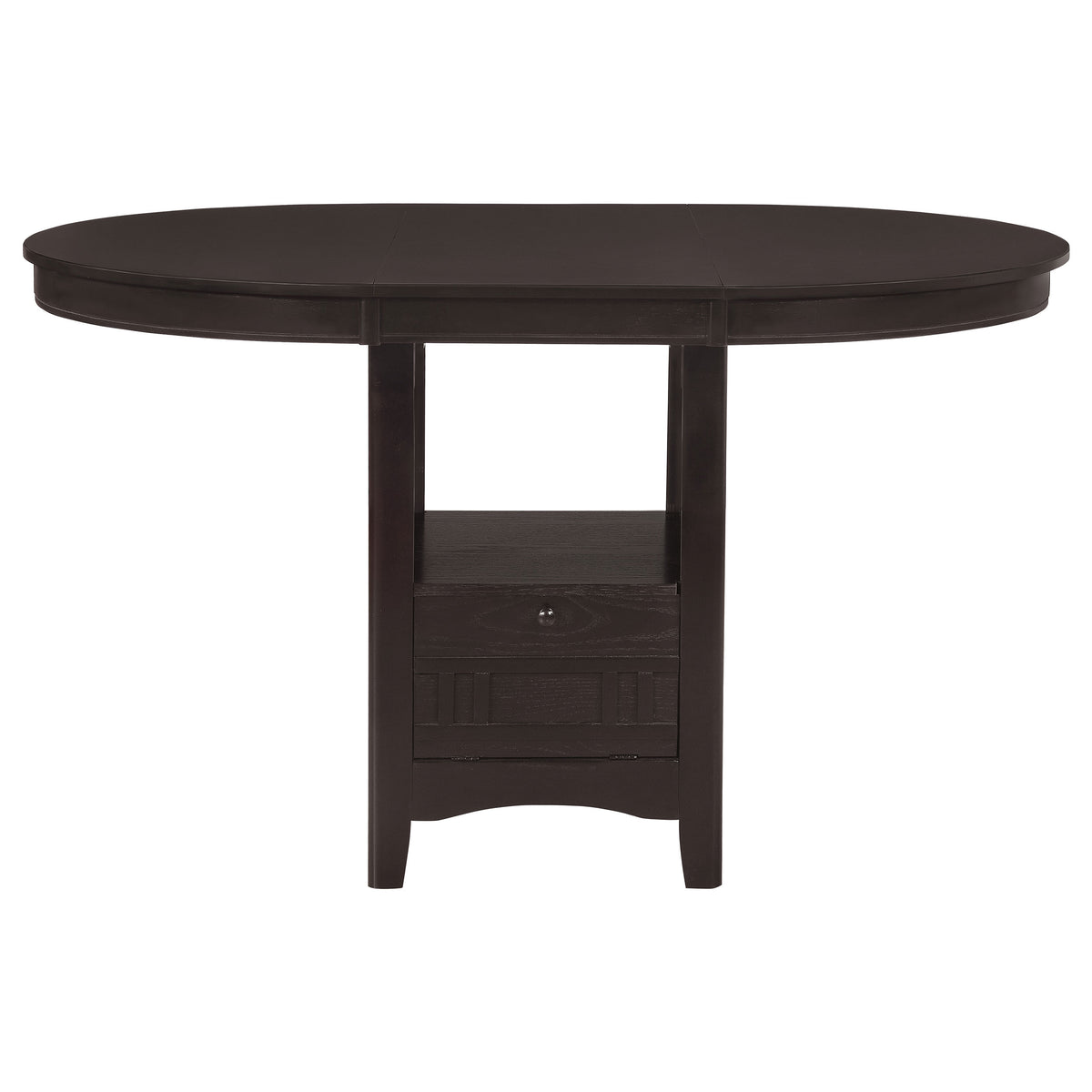 Lavon Oval 60-inch Counter Height Extension Dining Table - Espresso