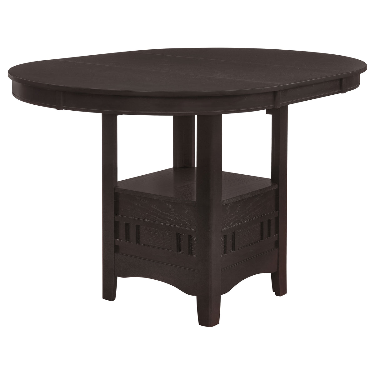 Lavon Oval 60-inch Counter Height Extension Dining Table - Espresso