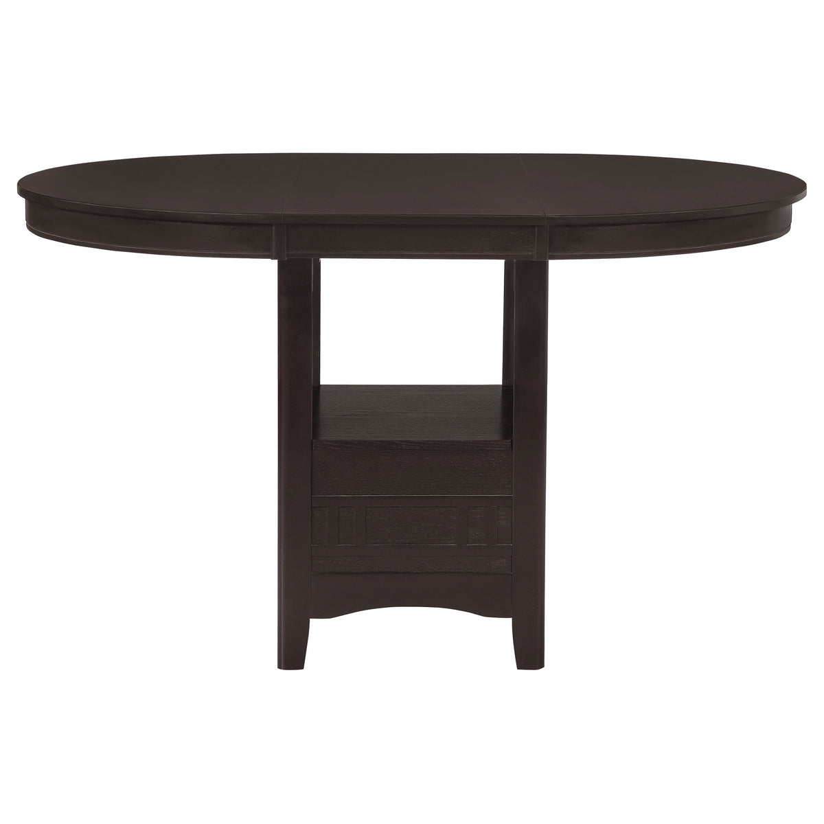 Lavon Oval 60-inch Counter Height Extension Dining Table - Espresso