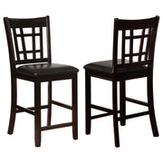 Lavon Wood Counter Height Dining Chair (Set of 2) - Black and Espresso