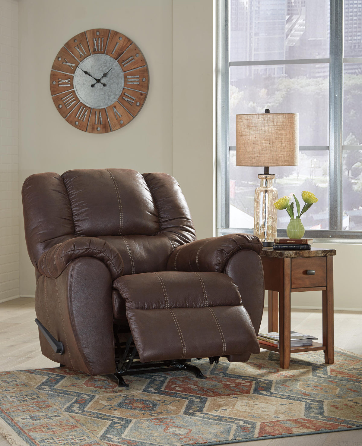 McGann Rocker Recliner Faux Leather