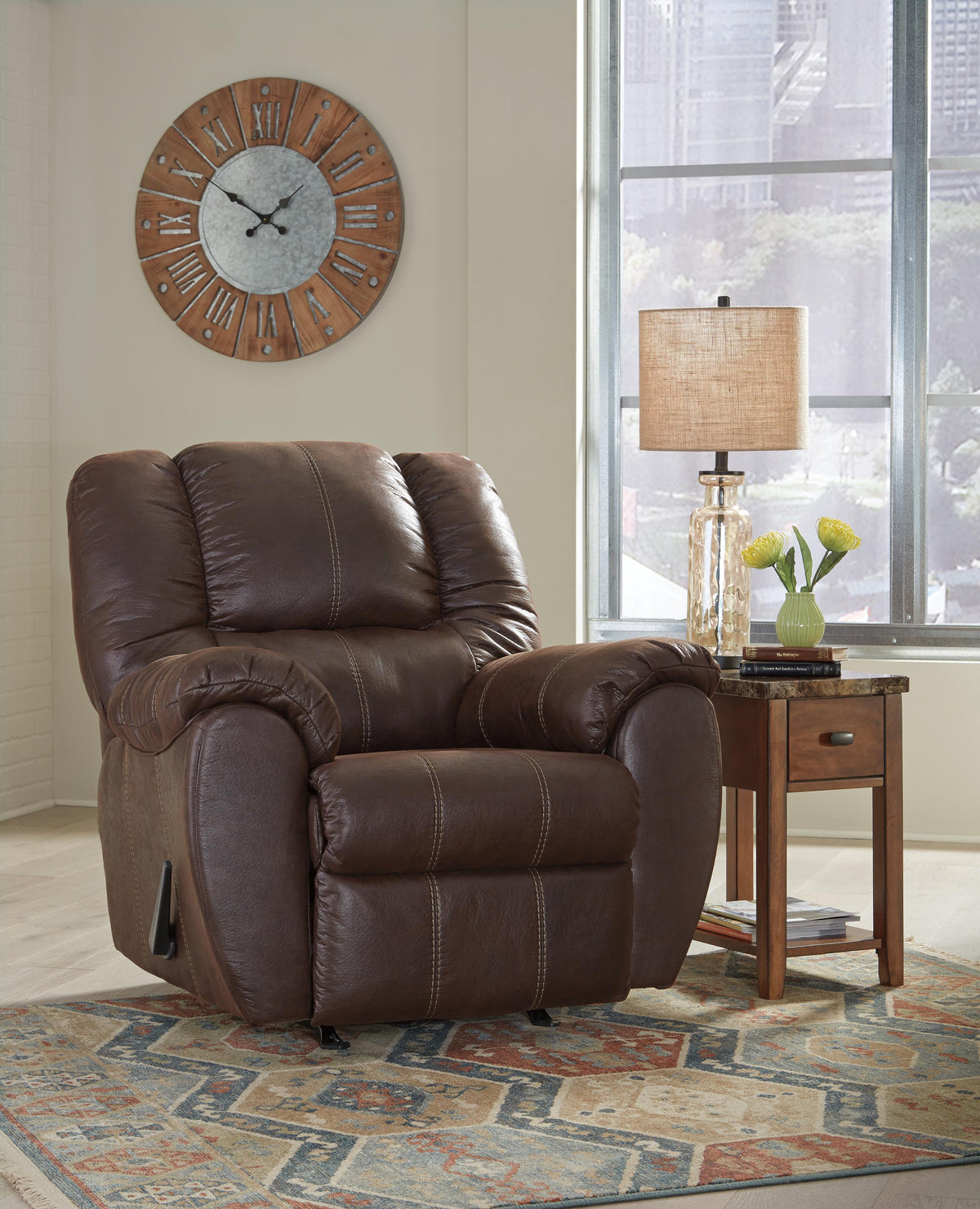 McGann Rocker Recliner Faux Leather