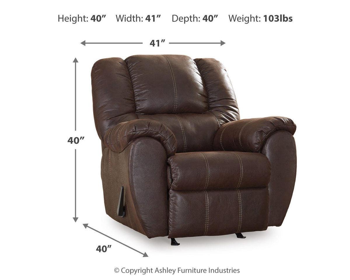 McGann Rocker Recliner Faux Leather