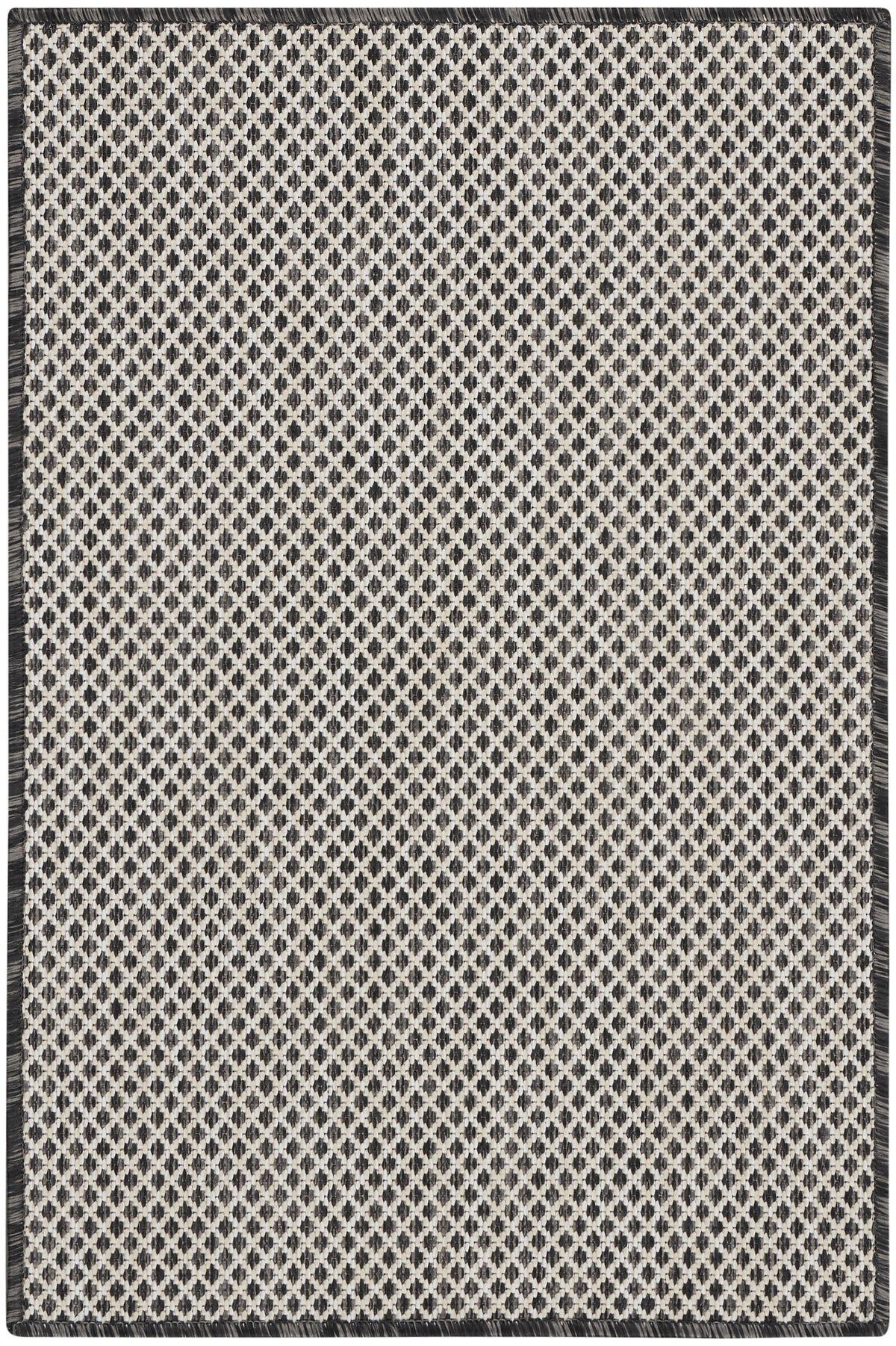 Courtyard COU01 Ivory Charcoal Rug - Rectangle
