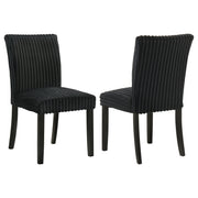 Dermott Upholstered Parson Dining Side Chair (Set of 2) - Black