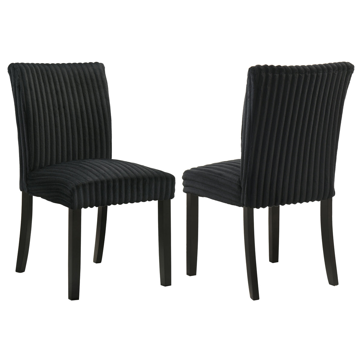Dermott Upholstered Parson Dining Side Chair (Set of 2) - Black