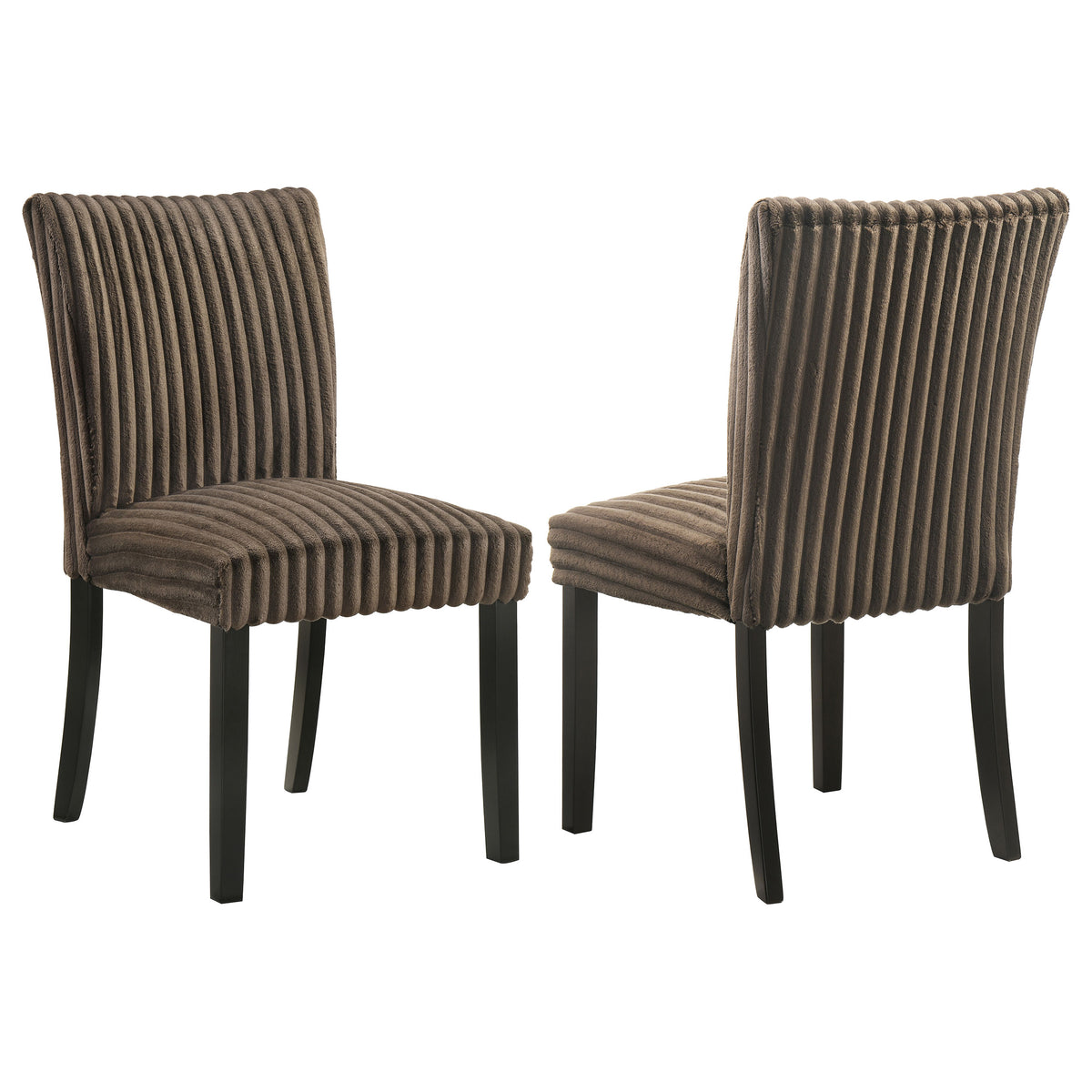 Dermott Upholstered Parson Dining Side Chair (Set of 2) - Chocolate