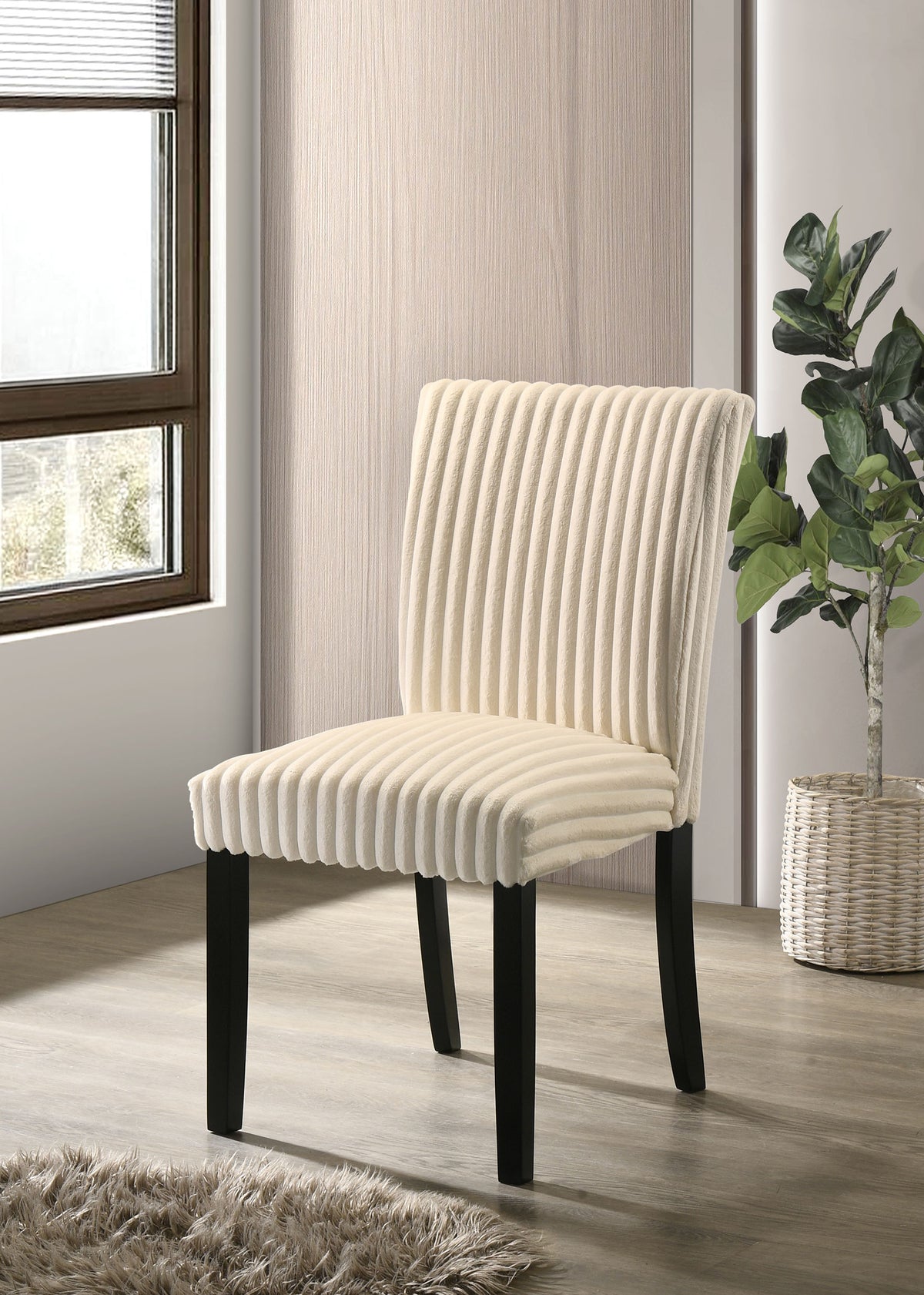 Dermott Upholstered Parson Dining Side Chair (Set of 2) - Cream