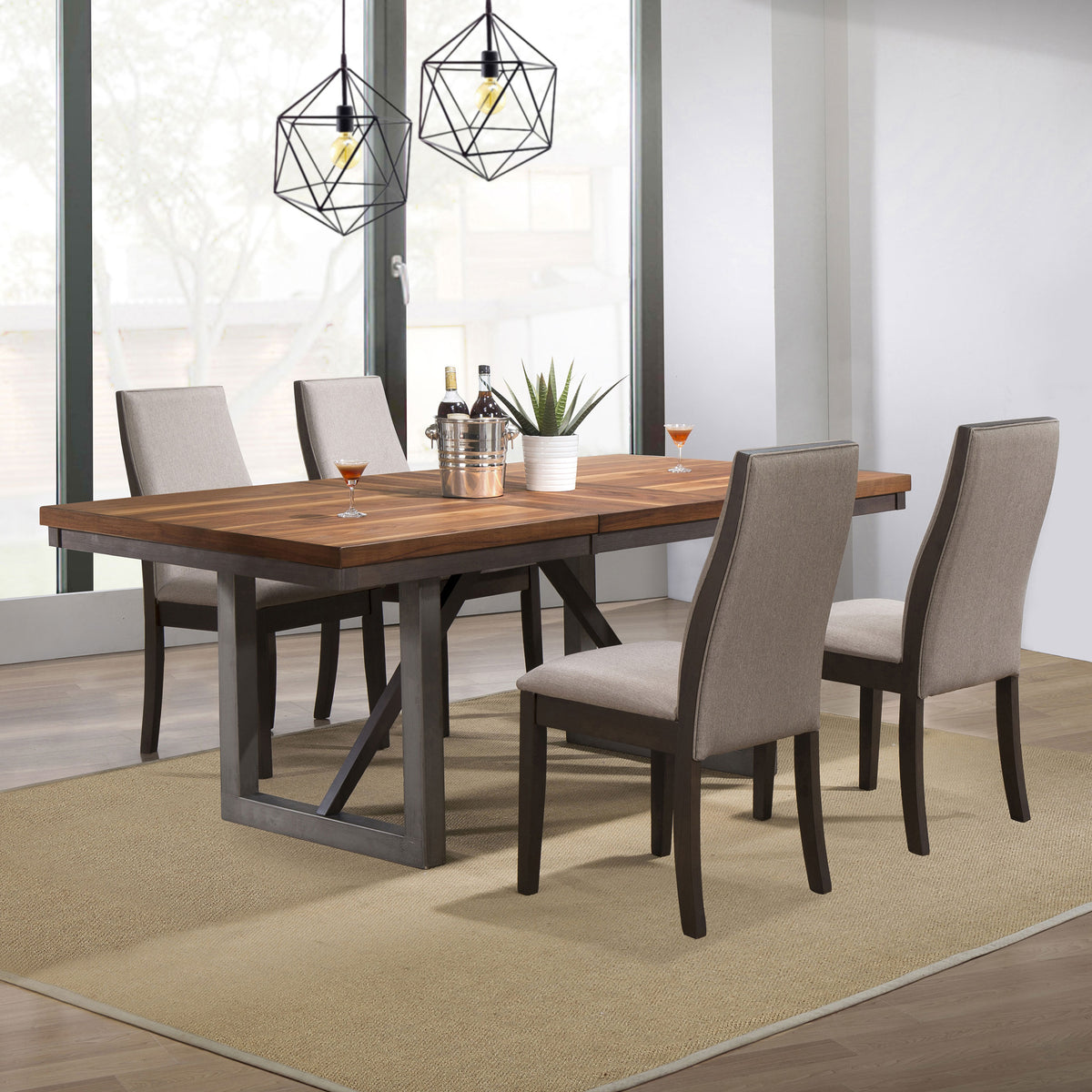 Spring Creek 5-piece Rectangular Dining Table Set - Taupe