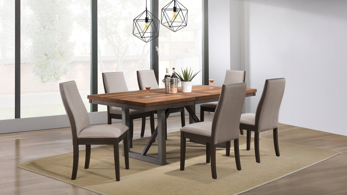 Spring Creek 7-piece Rectangular Dining Table Set - Taupe