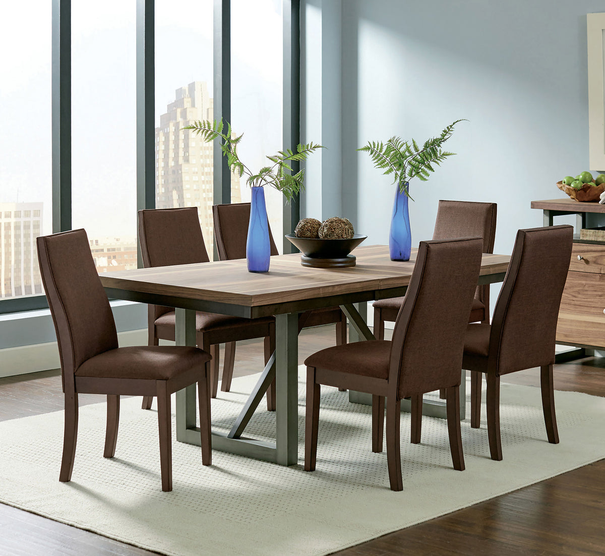 Spring Creek 7-piece Rectangular Dining Table Set - Chocolate