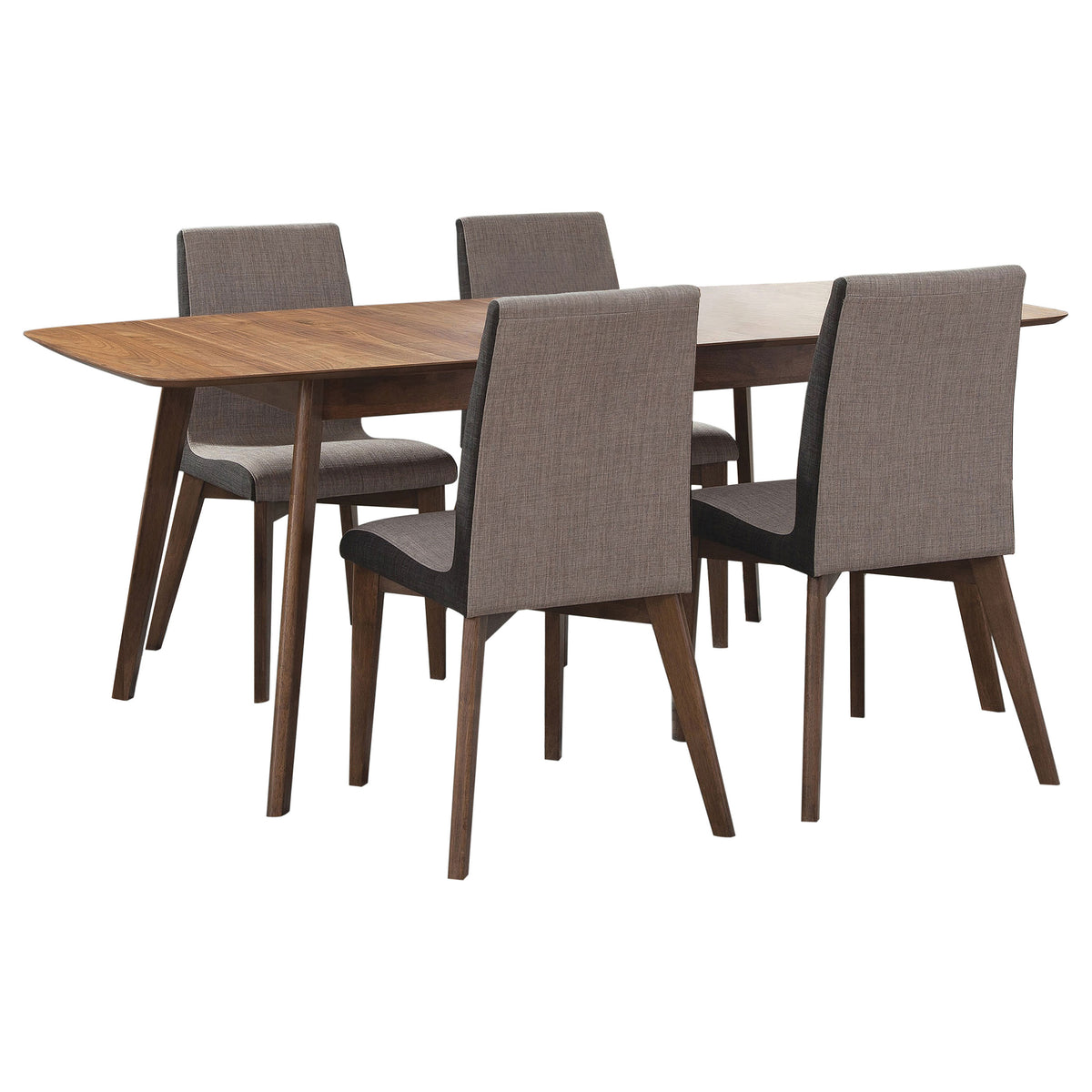 Redbridge 5-piece Rectangular Dining Set Natural Walnut