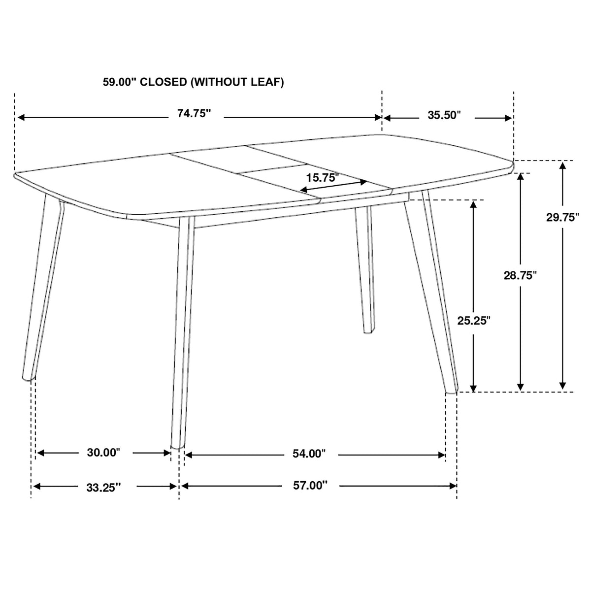 Redbridge Rectangular 7-piece Dining Set Natural Walnut
