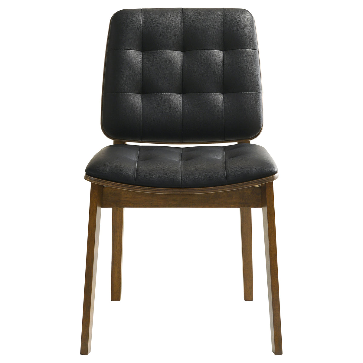 Redbridge Faux Leather Dining Side Chair Walnut (Set of 2)