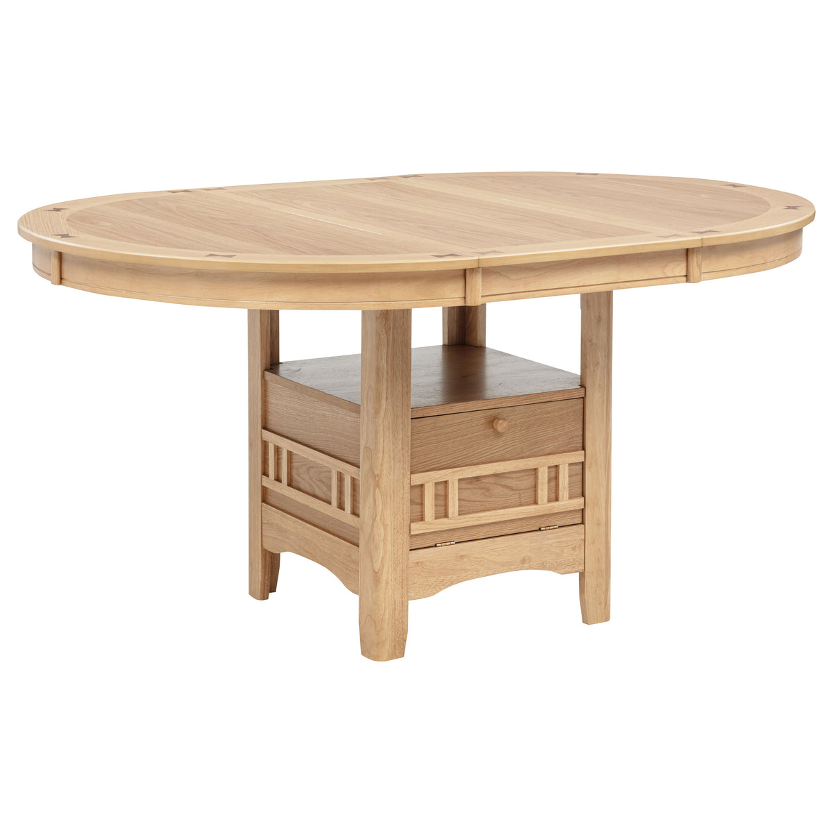 Lavon Oval 60-inch Wood Extension Leaf Dining Table - Light Oak