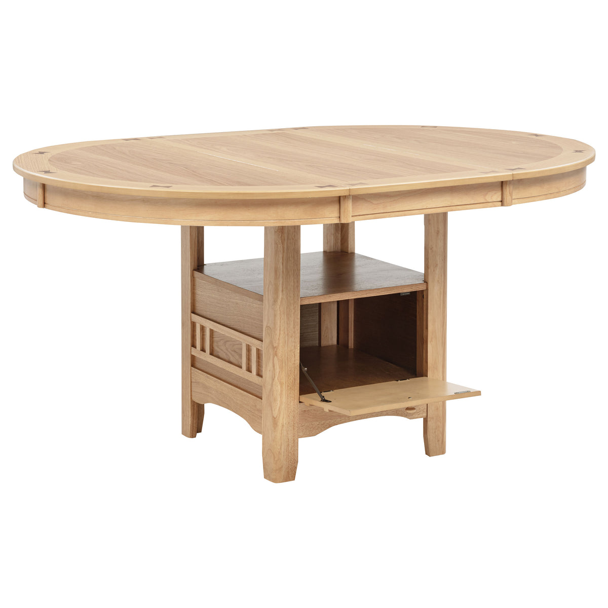 Lavon Oval 60-inch Wood Extension Leaf Dining Table - Light Oak