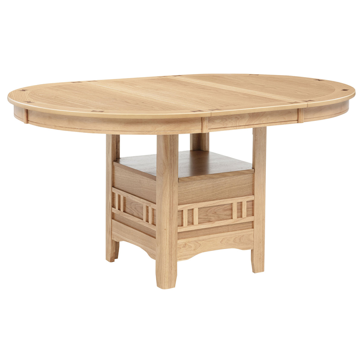 Lavon Oval 60-inch Wood Extension Leaf Dining Table - Light Oak