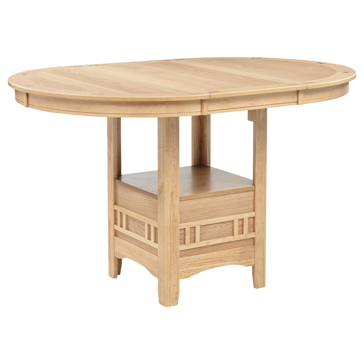 Lavon Oval 60-inch Counter Height Extension Dining Table - Light Oak