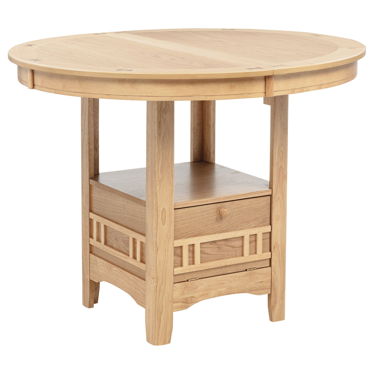 Lavon Oval 60-inch Counter Height Extension Dining Table - Light Oak