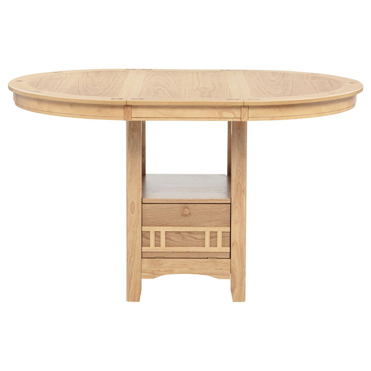 Lavon Oval 60-inch Counter Height Extension Dining Table - Light Oak