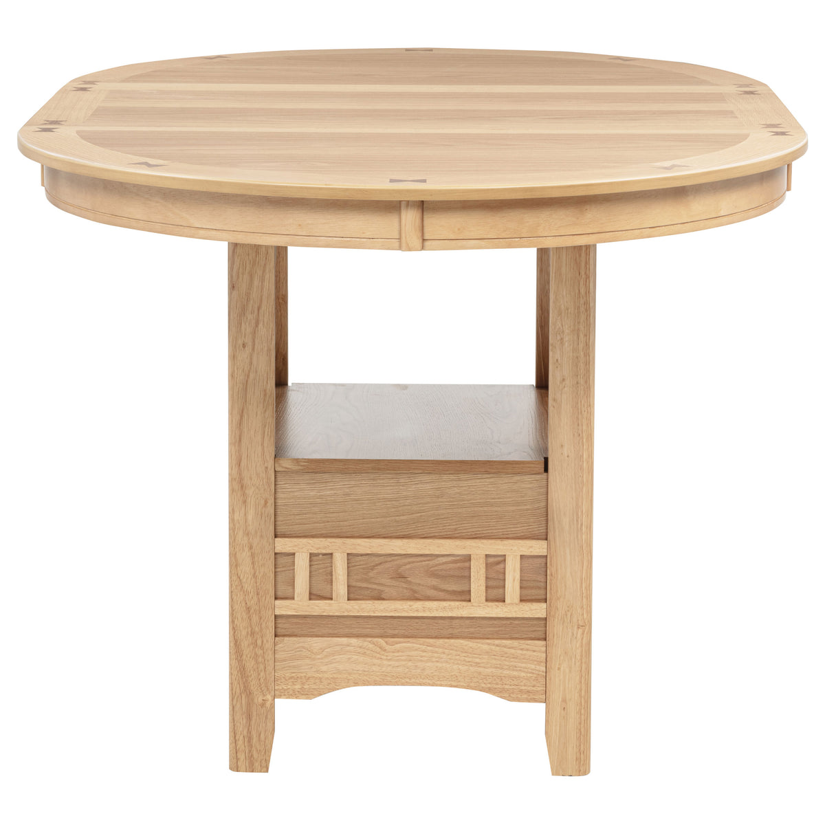 Lavon Oval 60-inch Counter Height Extension Dining Table - Light Oak